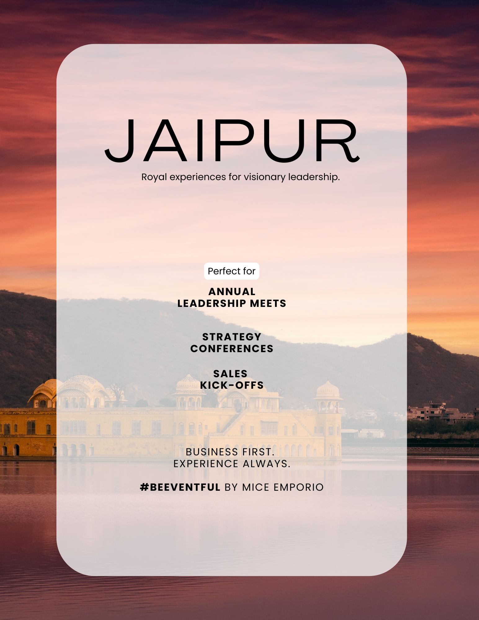 Jaipur heritage offsite